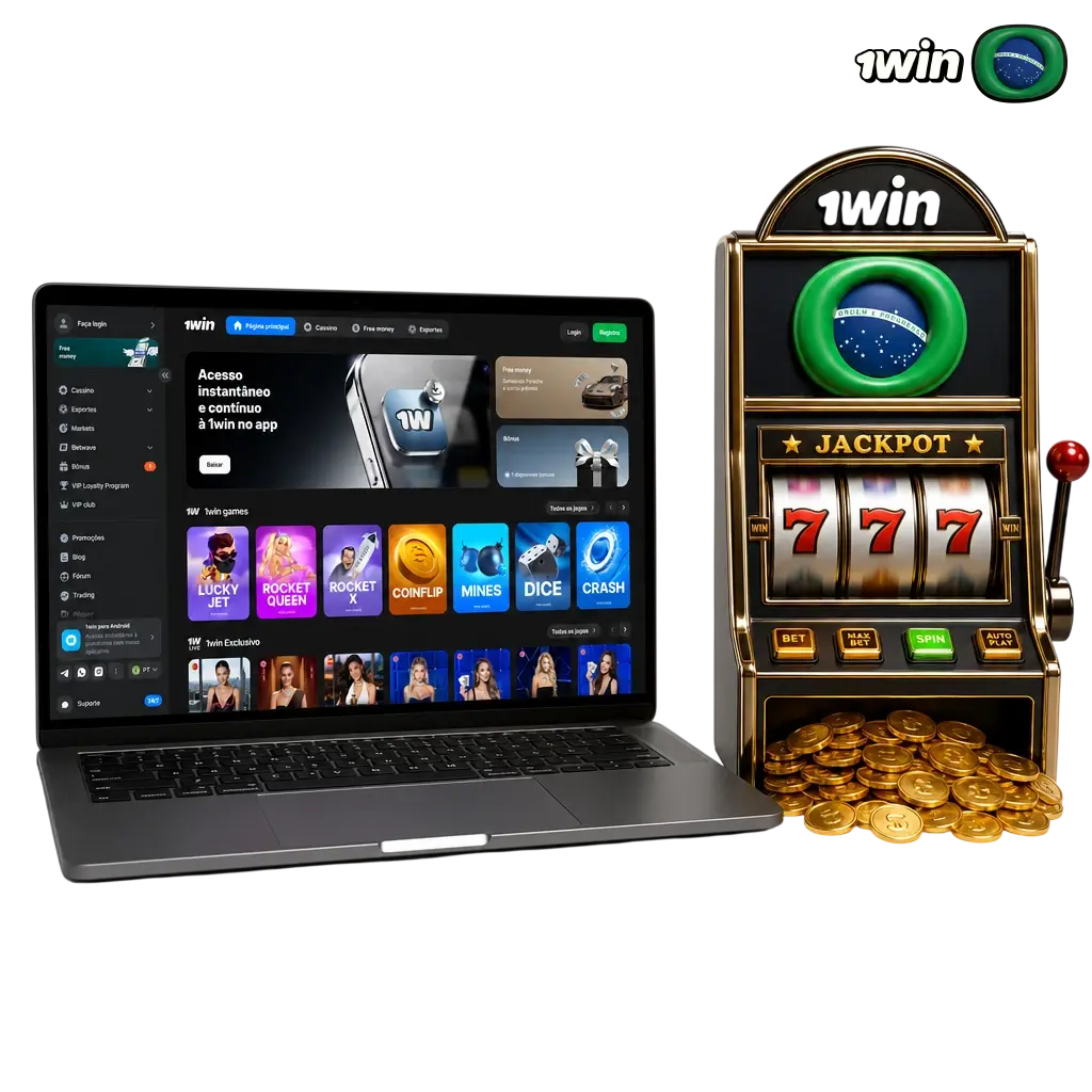 1win cassino online no Brasil com slots, roleta ao vivo e bônus de até 500% mais 500 giros grátis