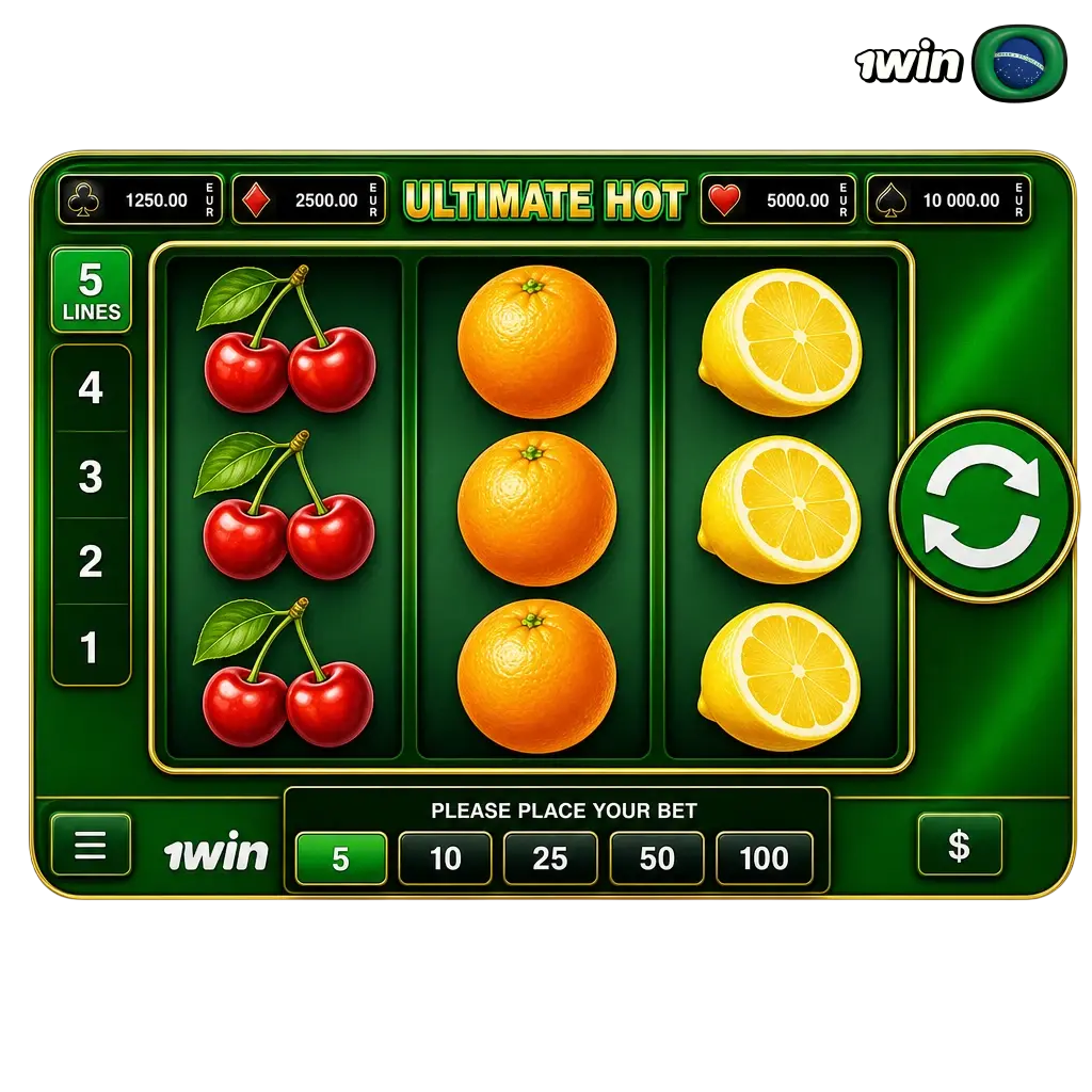 Jogos de slots 1win com temas de aventura, frutas e Egito, jackpots e bônus de até 500% mais 500 giros grátis