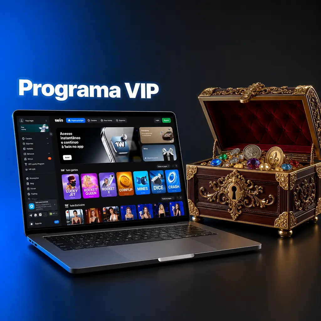 Programa VIP 1win Coins com moedas de fidelidade convertidas em BRL para apostadores brasileiros frequentes
