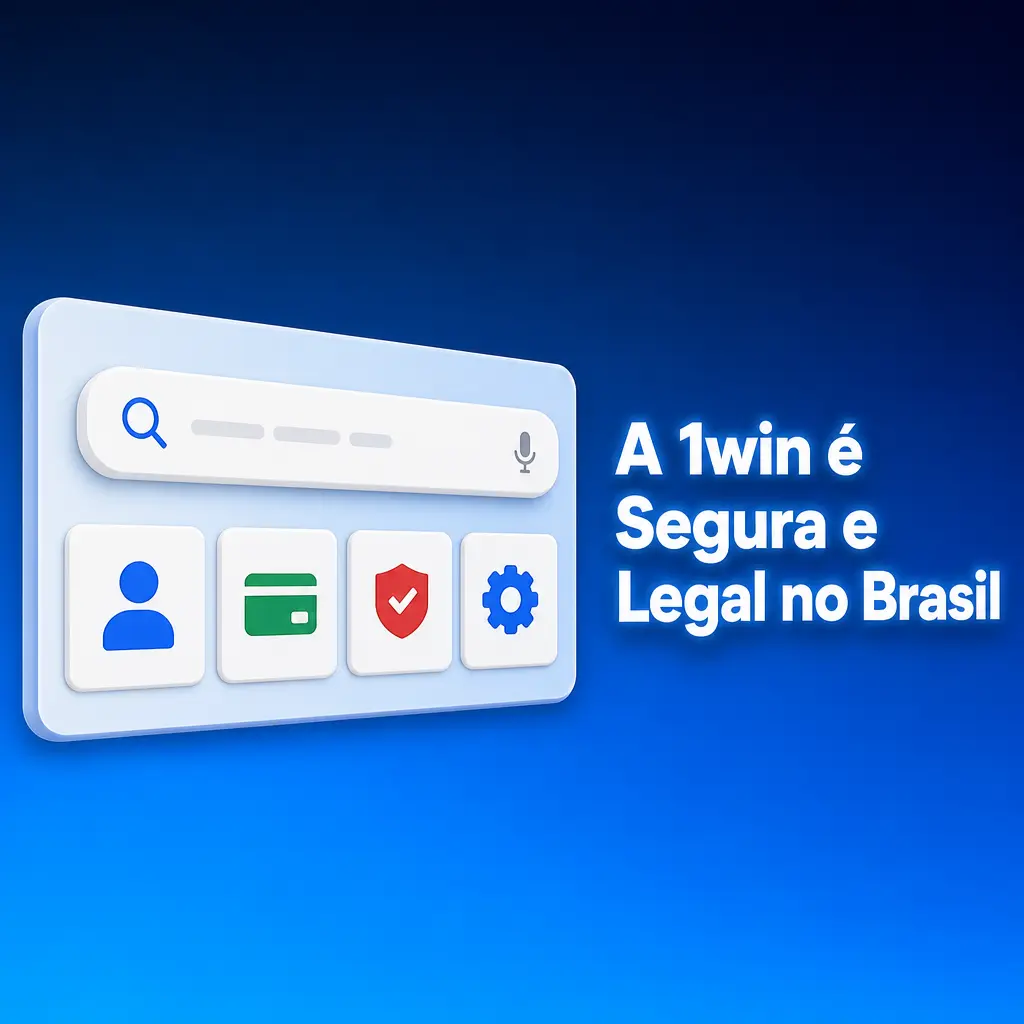 Logotipo da 1win com símbolo de segurança, indicando que a plataforma é segura e legal no Brasil