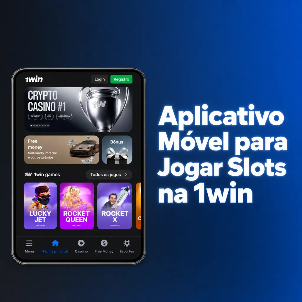 Aplicativo móvel 1win para jogar slots com interface adaptada para celular Android e iOS