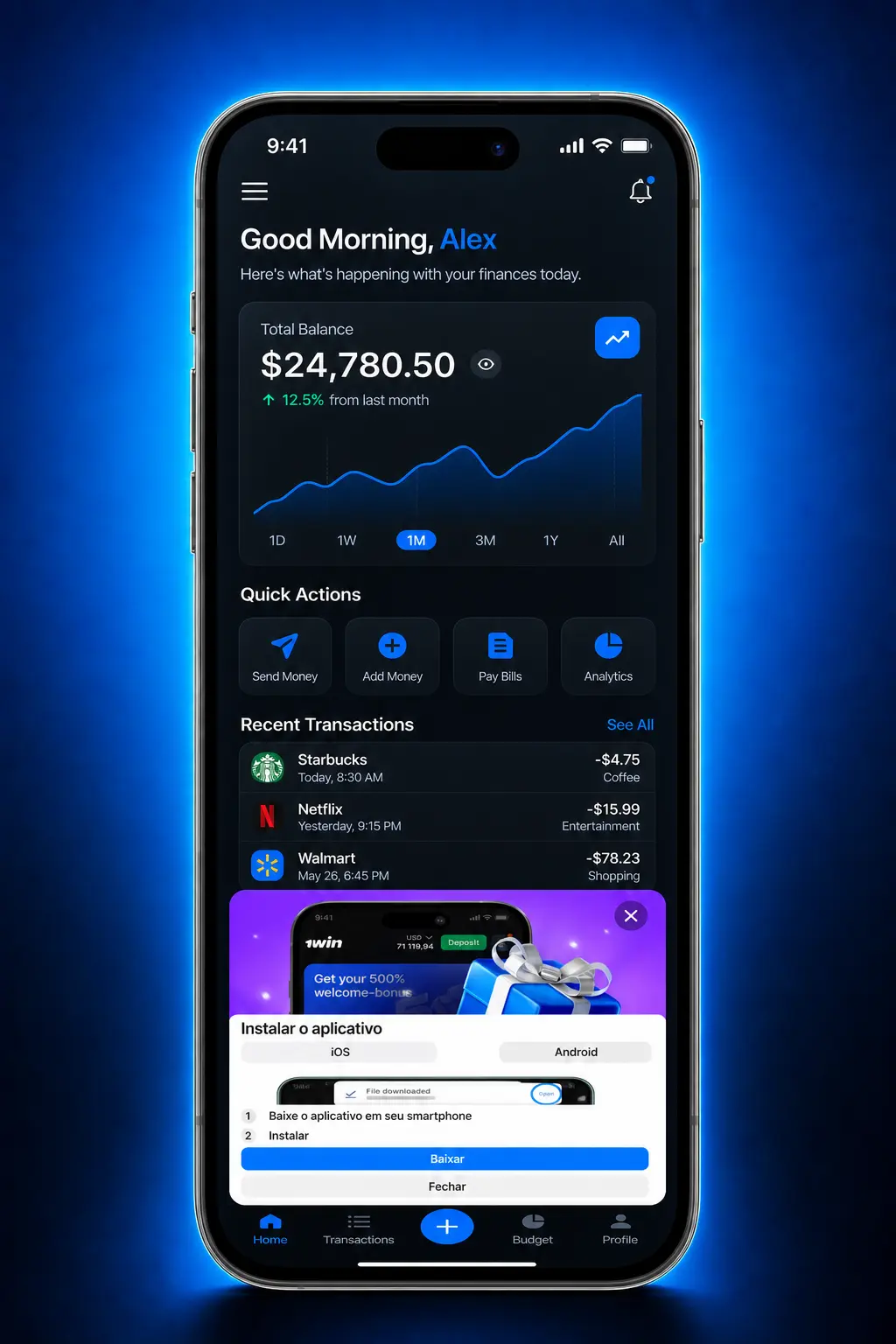Guia de 4 passos para baixar e instalar o aplicativo 1win APK no Android de forma rápida e segura