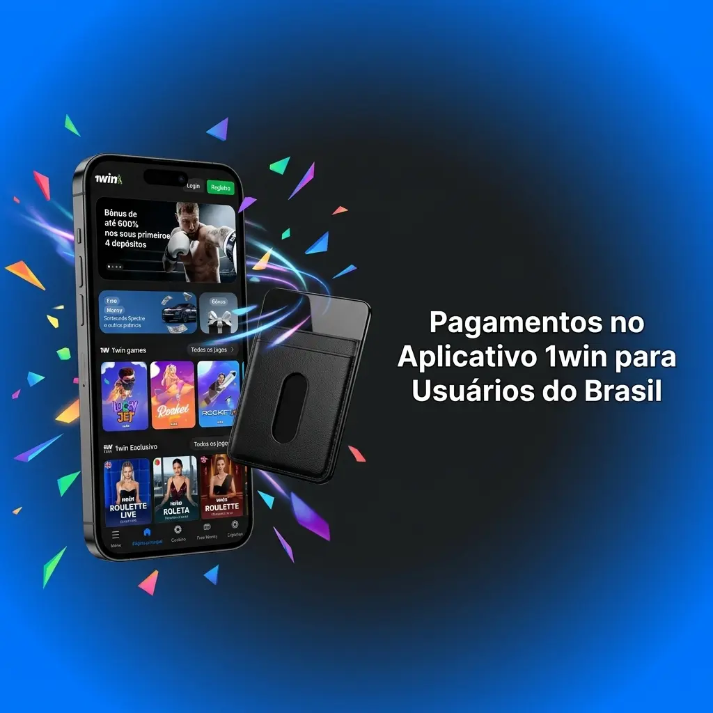 Métodos de pagamento no app 1win Brasil, incluindo Pix e criptomoedas para saques e depósitos rápidos.