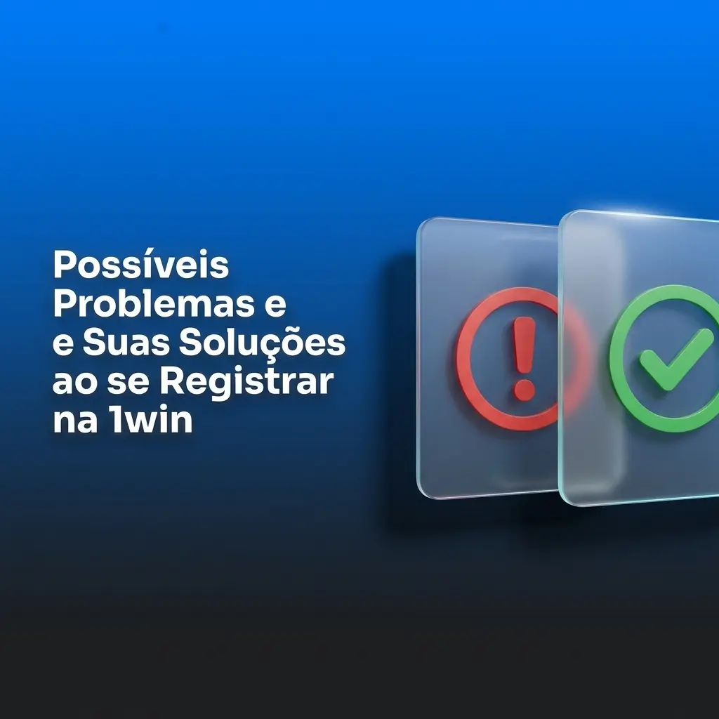 Tabela com problemas e soluções frequentes ao realizar o registro de nova conta na 1win.