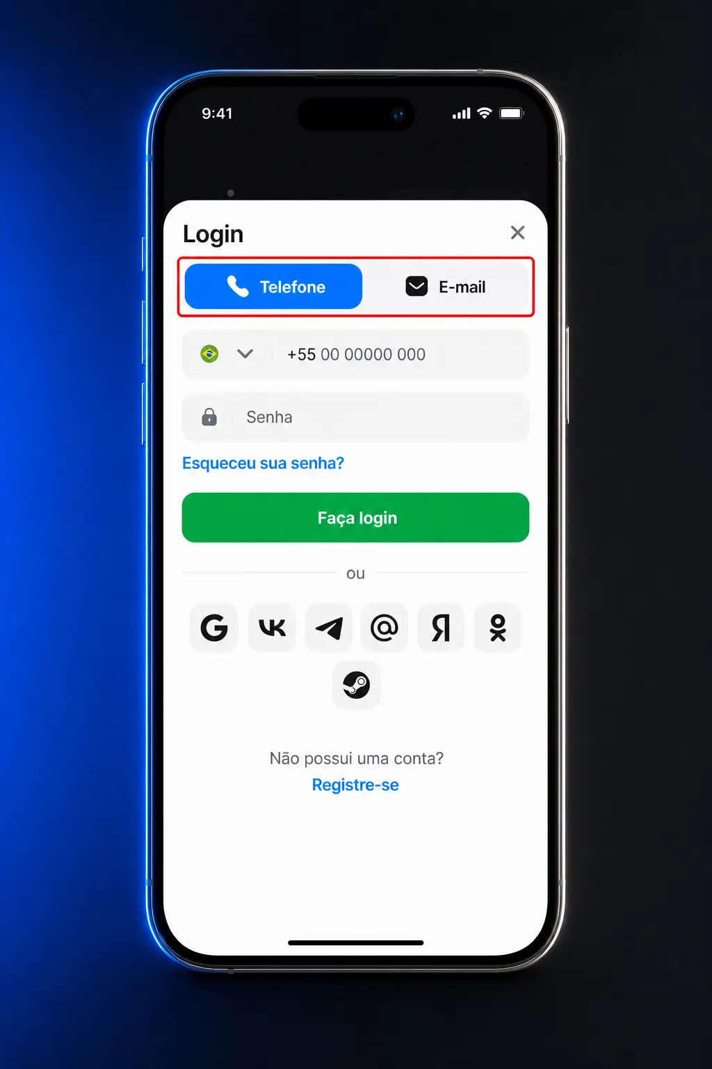 Processo de login na 1win em 3 etapas: acesso rápido via e-mail, senha ou redes sociais em mobile e desktop