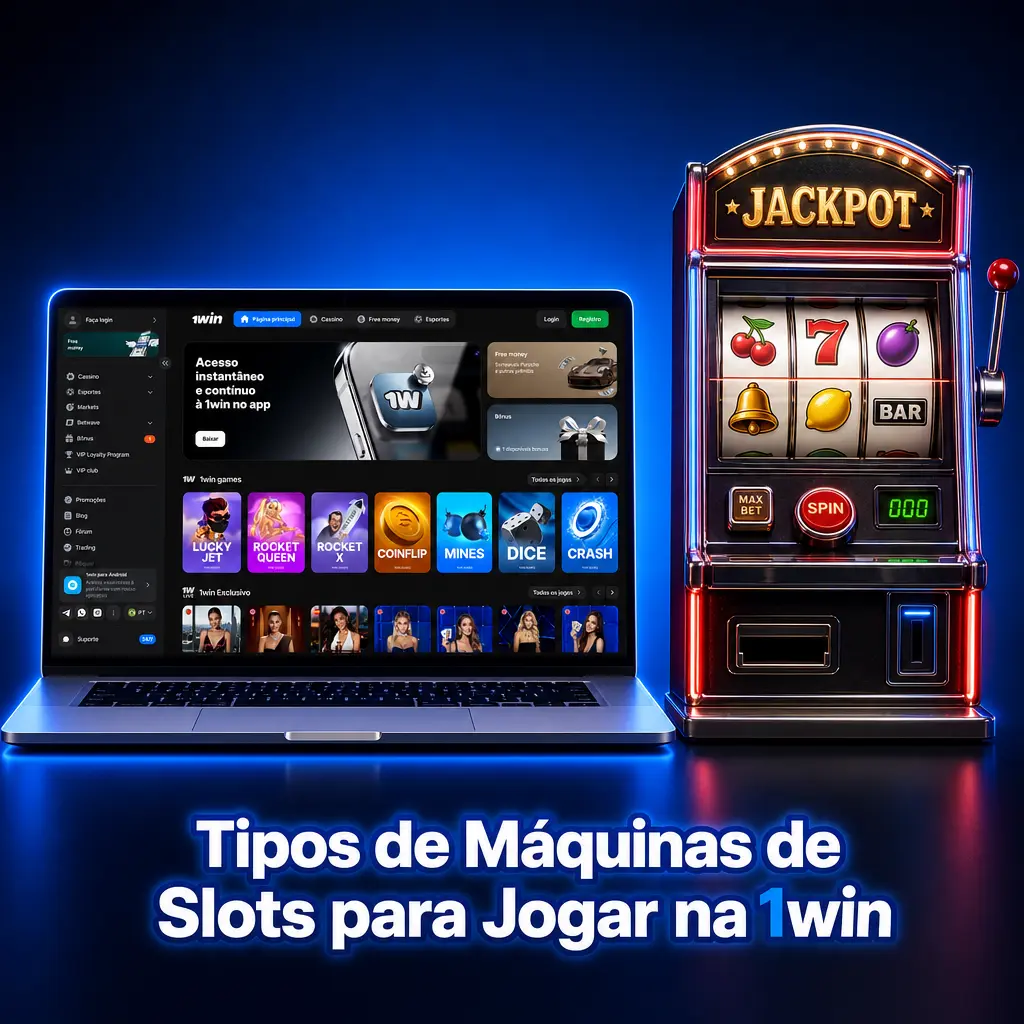 Tipos de máquinas de slots disponíveis na 1win, incluindo clássicos, vídeo slots, jackpot e Megaways